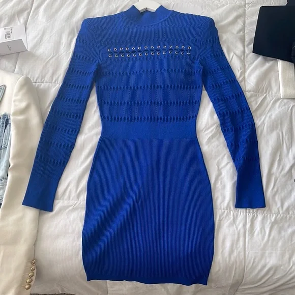 blue balmain dress BALMAIN Size XS Black Blue Viscose Blend Abstract Tank Dress – Sui Generis  Designer Consignment main image 1